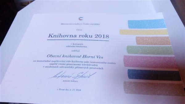 Ministr kultury ocenil Knihovny roku 2018