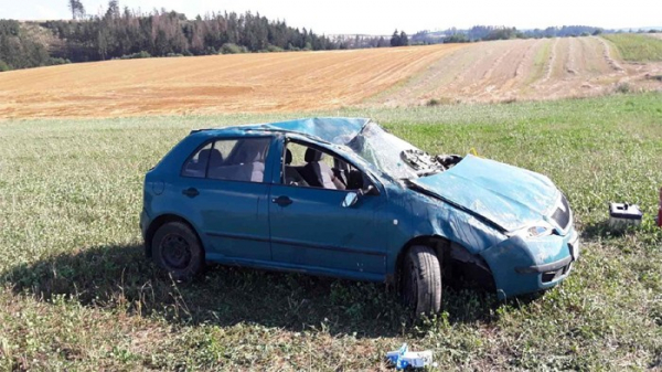 Nehoda u obce Vápovice si vyžádala jedno zranění
