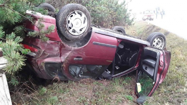 Havárie osobního vozidla u Křižanova se obešla bez zranění